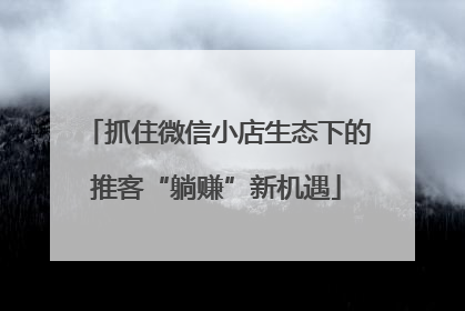 抓住微信小店生态下的推客“躺赚”新机遇