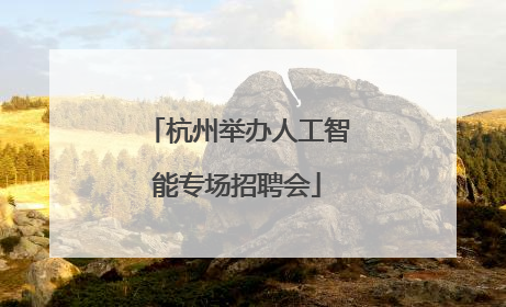 杭州举办人工智能专场招聘会