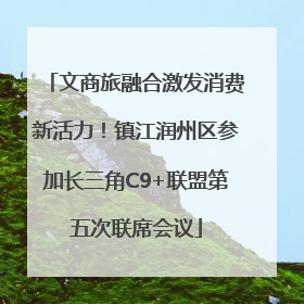文商旅融合激发消费新活力！镇江润州区参加长三角C9+联盟第五次联席会议