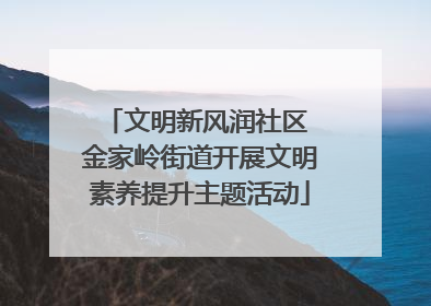 文明新风润社区 金家岭街道开展文明素养提升主题活动