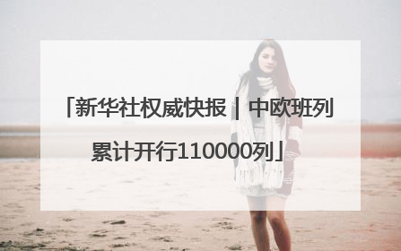 新华社权威快报｜中欧班列累计开行110000列