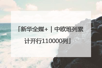 新华全媒+｜中欧班列累计开行110000列
