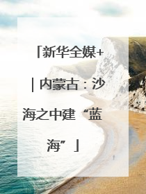 新华全媒+｜内蒙古：沙海之中建“蓝海”