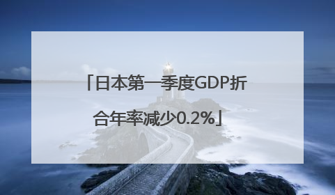 日本第一季度GDP折合年率减少0.2%