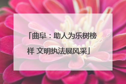 曲阜：助人为乐树榜样 文明执法展风采
