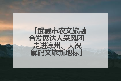 武威市农文旅融合发展达人采风团 走进凉州、天祝解码文旅新地标