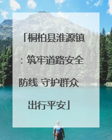 桐柏县淮源镇：筑牢道路安全防线 守护群众出行平安