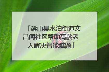 梁山县水泊街道文昌阁社区帮助高龄老人解决智能难题