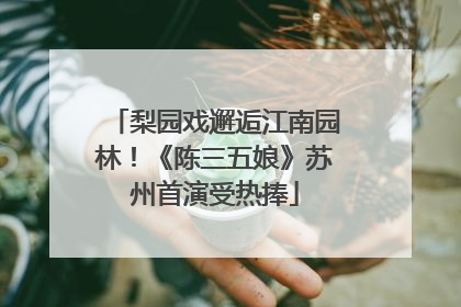 梨园戏邂逅江南园林！《陈三五娘》苏州首演受热捧