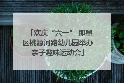 欢庆“六一” 即墨区桃源河路幼儿园举办亲子趣味运动会