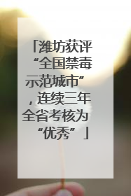 潍坊获评“全国禁毒示范城市”，连续三年全省考核为“优秀”