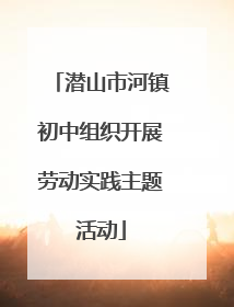 潜山市河镇初中组织开展劳动实践主题活动