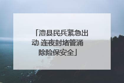 澧县民兵紧急出动 连夜封堵管涌除险保安全