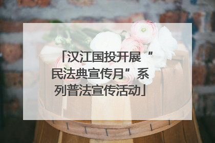 汉江国投开展“民法典宣传月”系列普法宣传活动
