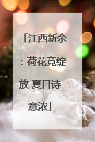 江西新余：荷花竞绽放 夏日诗意浓
