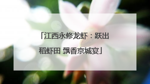 江西永修龙虾：跃出稻虾田 飘香京城宴