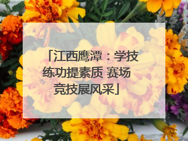 江西鹰潭：学技练功提素质 赛场竞技展风采