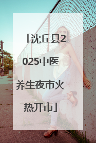 沈丘县2025中医养生夜市火热开市