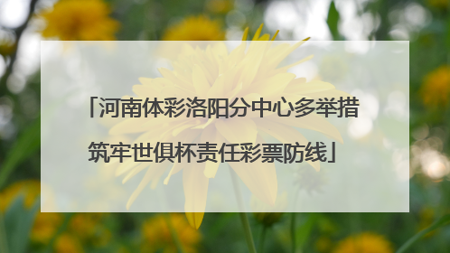 河南体彩洛阳分中心多举措筑牢世俱杯责任彩票防线