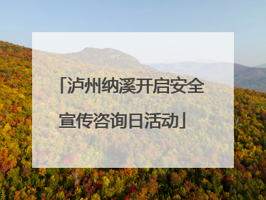 泸州纳溪开启安全宣传咨询日活动