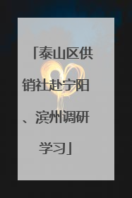 泰山区供销社赴宁阳、滨州调研学习
