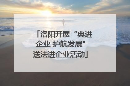 洛阳开展“典进企业 护航发展”送法进企业活动