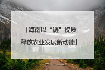 海南以“链”提质 释放农业发展新动能
