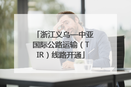 浙江义乌—中亚国际公路运输（TIR）线路开通