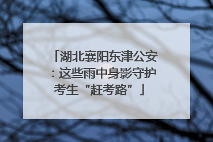 湖北襄阳东津公安：这些雨中身影守护考生“赶考路”