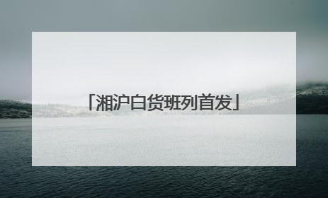 湘沪白货班列首发
