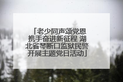 老少同声颂党恩 携手奋进新征程 湖北省琴断口监狱民警开展主题党日活动