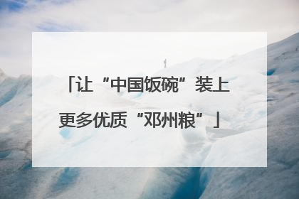 让“中国饭碗”装上更多优质“邓州粮”