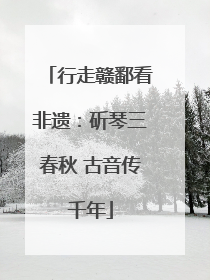 行走赣鄱看非遗：斫琴三春秋 古音传千年