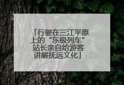 行驶在三江平原上的“东极列车” 站长亲自给游客讲解抚远文化