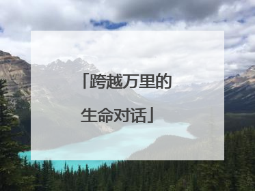 跨越万里的生命对话