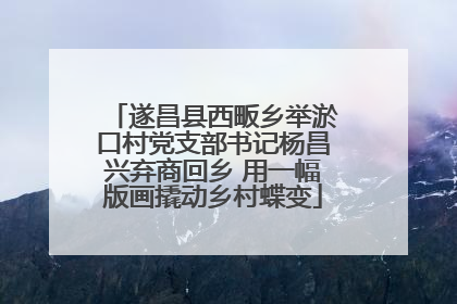 遂昌县西畈乡举淤口村党支部书记杨昌兴弃商回乡 用一幅版画撬动乡村蝶变
