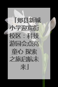 郏县新城小学迎宾街校区：科技游园会点亮童心 探索之旅启航未来