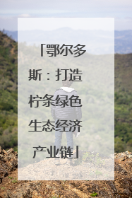 鄂尔多斯：打造柠条绿色生态经济产业链