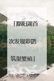 鄱阳湖首次发现彩鹮筑巢繁殖