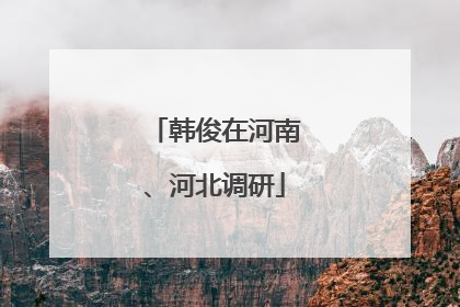 韩俊在河南、河北调研