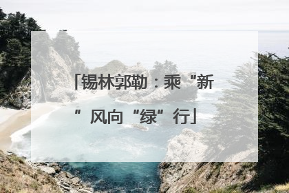 锡林郭勒：乘“新”风向“绿”行