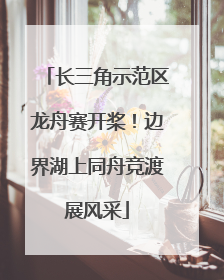 长三角示范区龙舟赛开桨！边界湖上同舟竞渡展风采