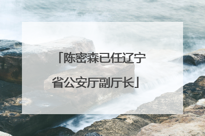 陈密森已任辽宁省公安厅副厅长