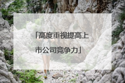 高度重视提高上市公司竞争力
