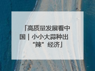 高质量发展看中国｜小小大蒜种出“辣”经济