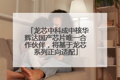 龙芯中科成中核华辉达国产芯片唯一合作伙伴，将基于龙芯系列正向适配