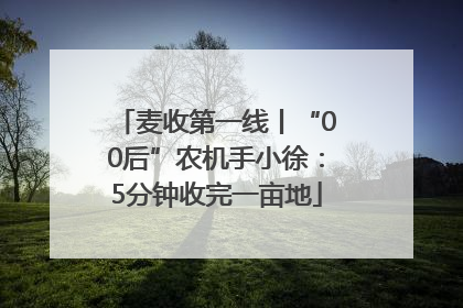 麦收第一线丨“00后”农机手小徐：5分钟收完一亩地