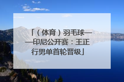 （体育）羽毛球——印尼公开赛：王正行男单首轮晋级