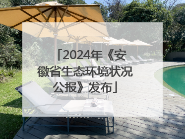 2024年《安徽省生态环境状况公报》发布