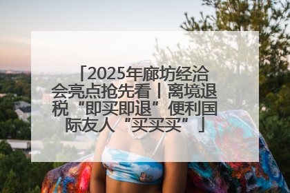 2025年廊坊经洽会亮点抢先看丨离境退税“即买即退”便利国际友人“买买买”